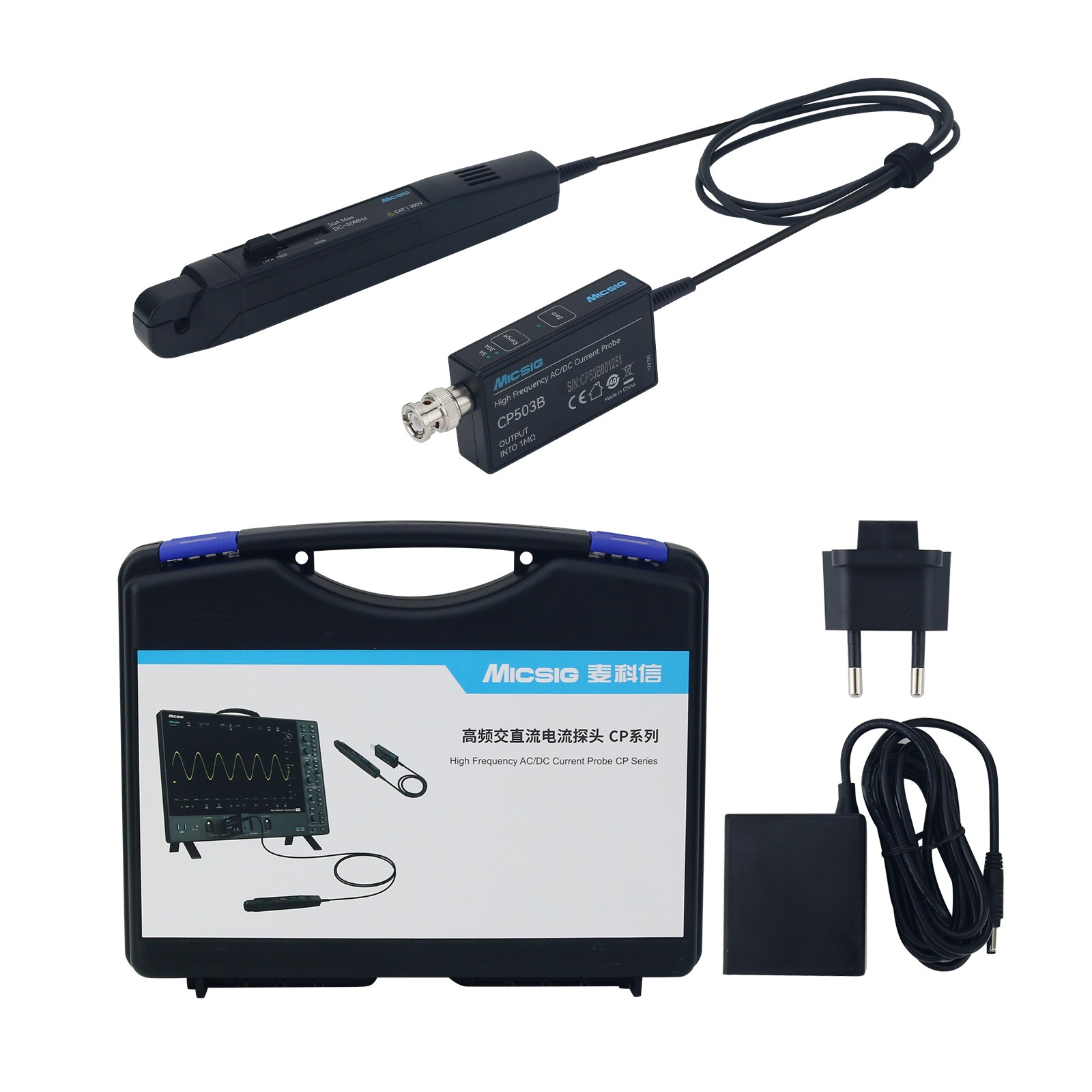 Current Probe Ac Dc 50Mhz Oscilloscope - Micsig CP503B 50 MHz 5A/30A Sonda