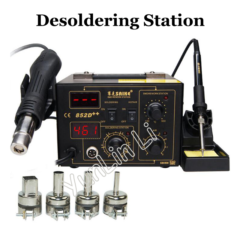 Smd Rework Station Hot Air Soldering 2 In 1 - Display digitale ad alta potenza 852D++