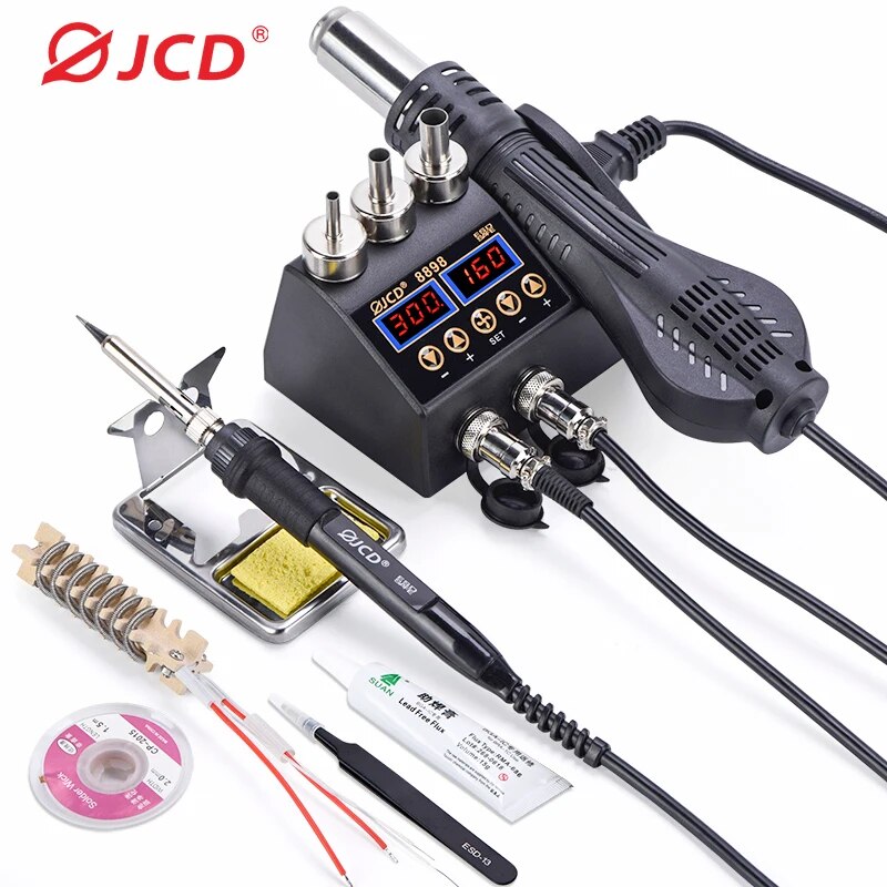 Smd Rework Station Hot Air Soldering 2 In 1 - JCD 8898 stazione di saldatura 750W