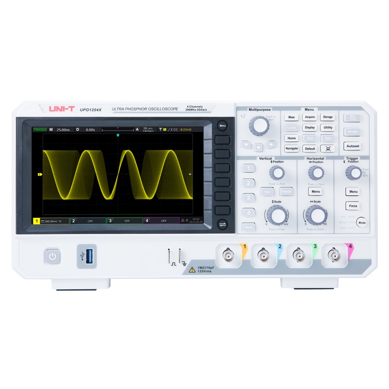 Digital Storage Oscilloscope 4 Channel 100Mhz - UNI-T UPO1104X Oscilloscopio digitale 100 MHz