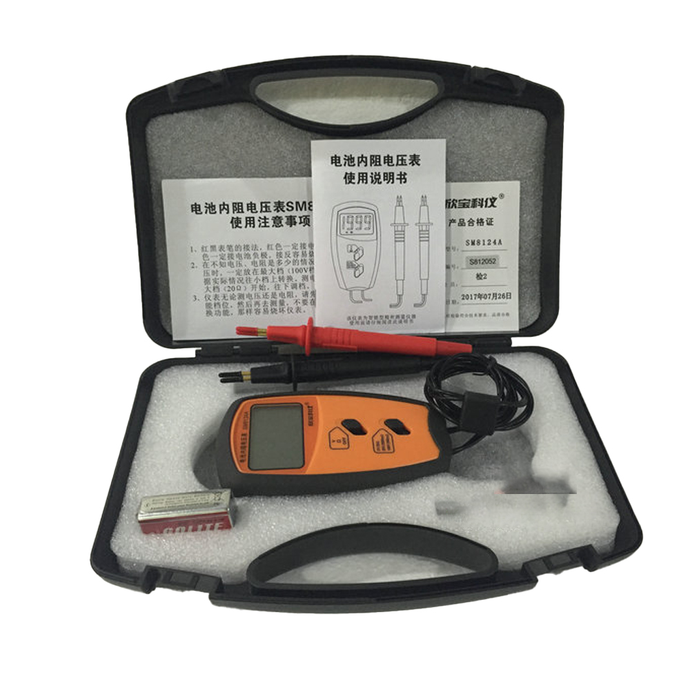 Battery Internal Resistance Tester Four Wire - SM8124A Tester di resistenza interna della