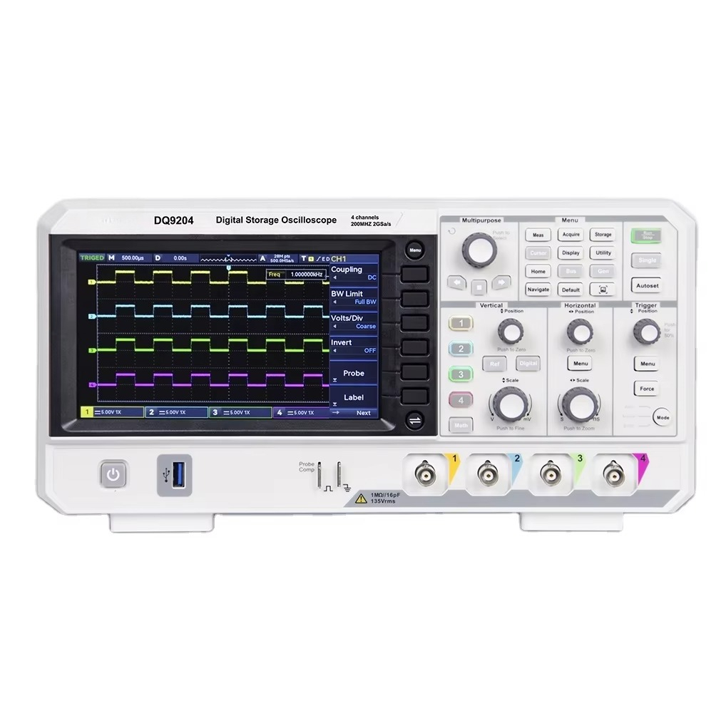 Digital Storage Oscilloscope 4 Channel 100Mhz - Oscilloscopio Digitale DQ9104 DQ9204 a 4