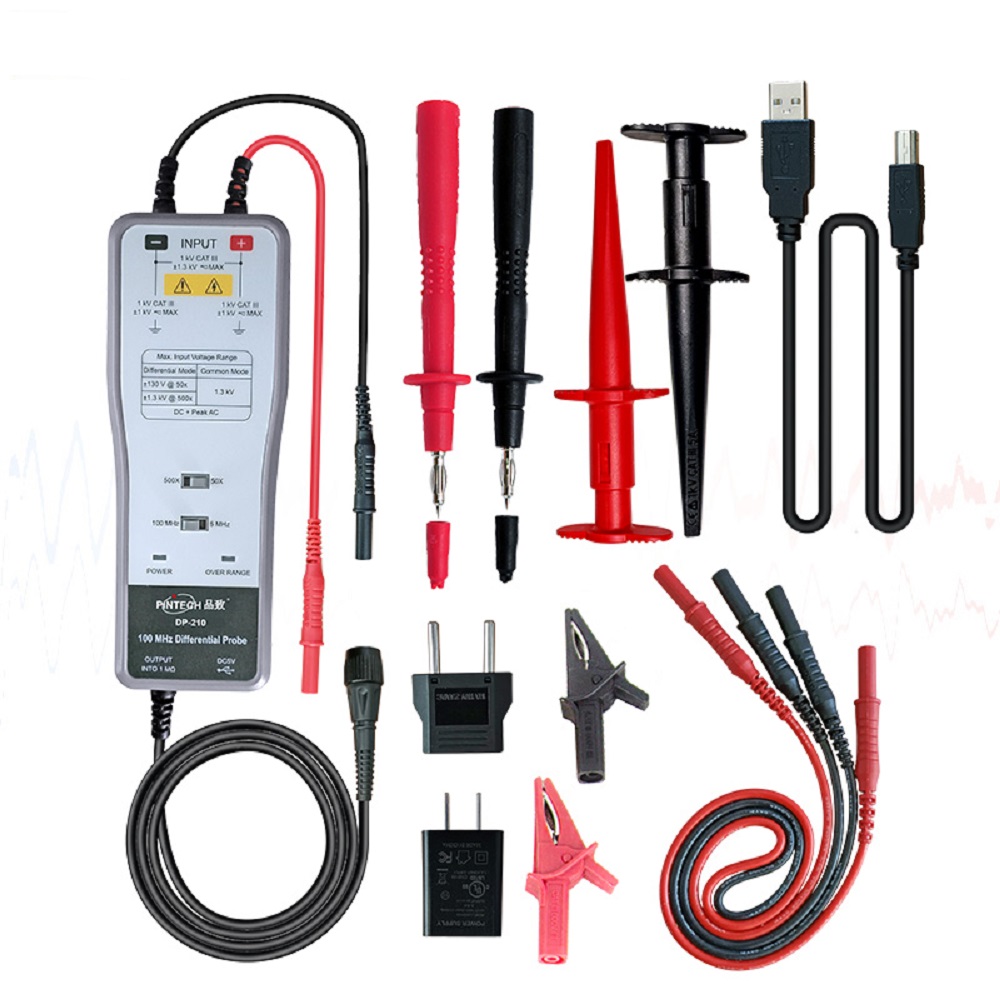 High Voltage Differential Probe 100Mhz 1300V - PINTECH DP-210 Sonda differenziale ad alta
