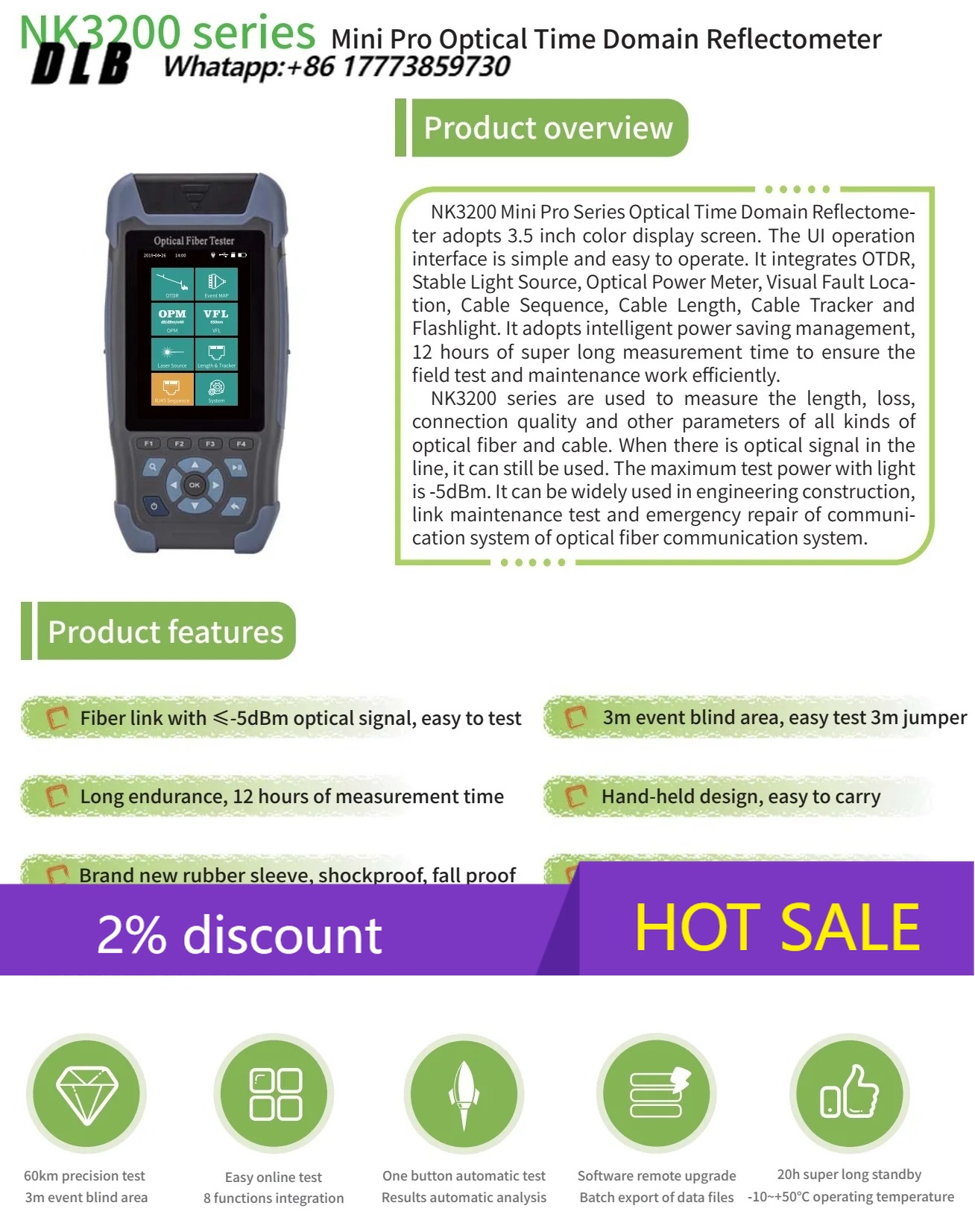 Optical Time Domain Reflectometer Otdr 1310 1550Nm - OTDR NK3200D (Optical Time Domain Reflectometer)