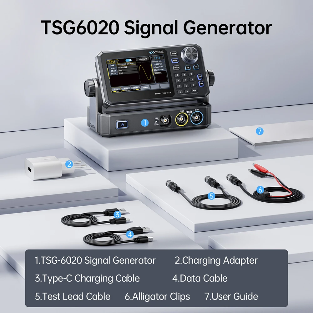 Generatore di Funzioni a Doppi - Dual Channel Arbitrary Waveform Function Generator 60Mhz recensione e prezzo