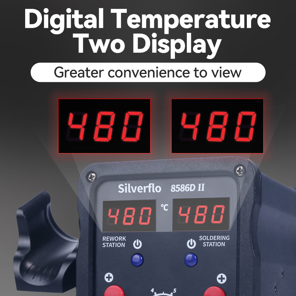 Stazione di saldatura Silverfl - Smd Rework Station Hot Air Soldering 2 In 1 recensione e prezzo