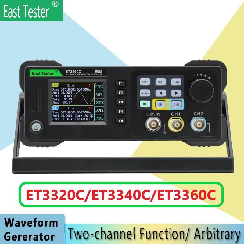 East Tester ET3320/40/60C Mini - Dual Channel Arbitrary Waveform Function Generator 60Mhz recensione e prezzo