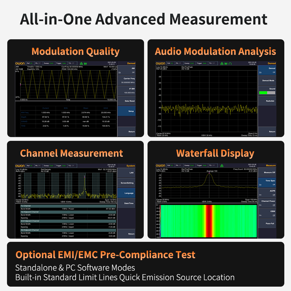 Analizzatore di Spettro OWON c - Spectrum Analyzer Tracking Generator 1.5Ghz recensione e prezzo