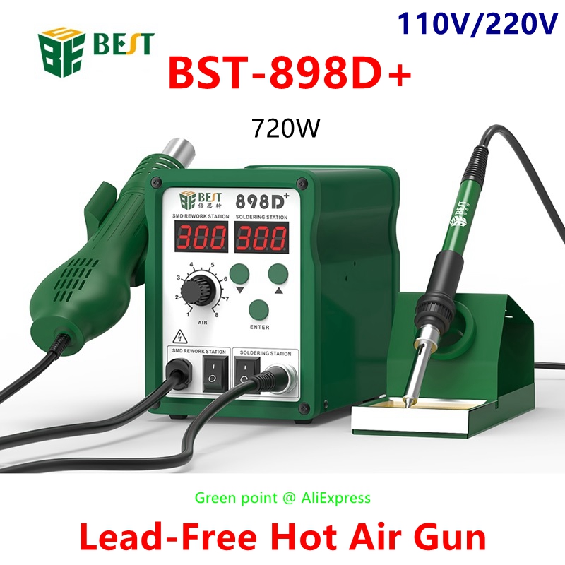 BST-898D + Display a LED 2 in  - Smd Rework Station Hot Air Soldering 2 In 1 recensione e prezzo