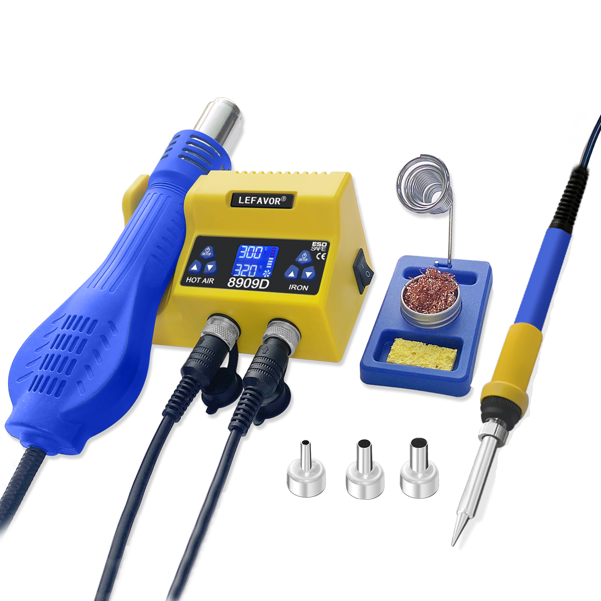 Stazione di saldatura digitale - Smd Rework Station Hot Air Soldering 2 In 1 recensione e prezzo
