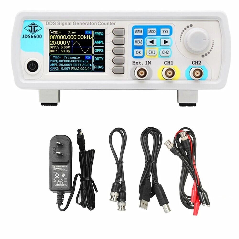JDS6600 Generatore di segnale  - Dual Channel Arbitrary Waveform Function Generator 60Mhz recensione e prezzo