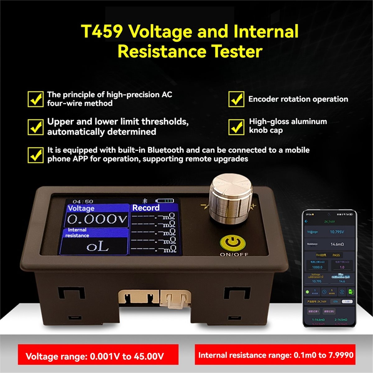 ABGN T459 Tester di Resistenza - Battery Internal Resistance Tester Four Wire recensione e prezzo