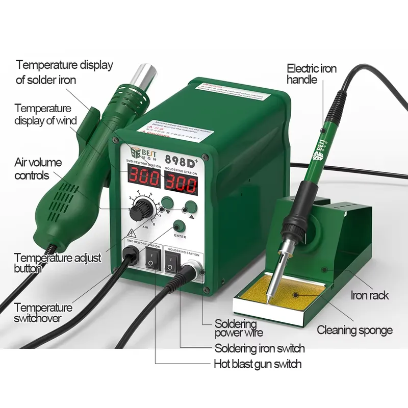 Stazione di Saldatura Digitale - Smd Rework Station Hot Air Soldering 2 In 1 recensione e prezzo
